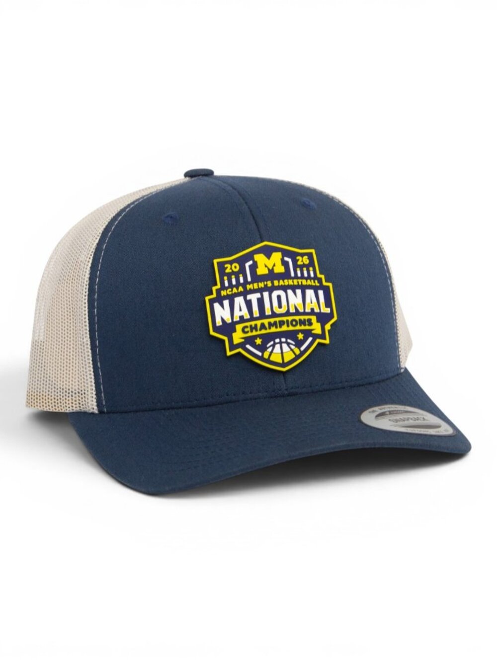 Michigan Wolverines 2026 Basketball National Champions 3D YP Trucker Hat